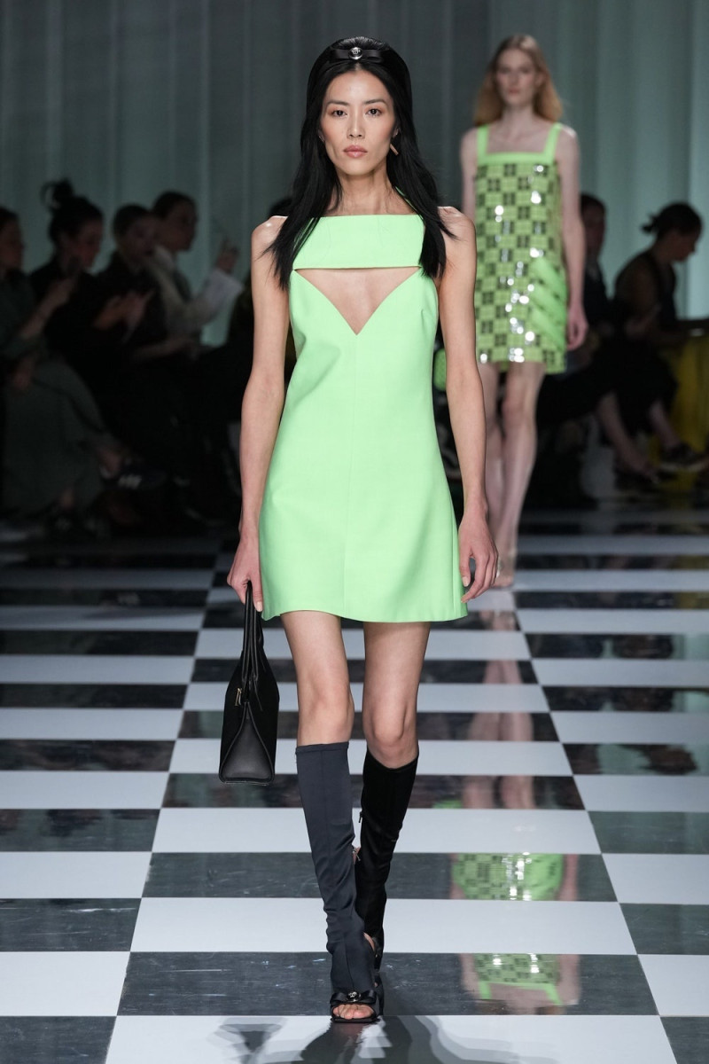 Liu Wen featured in  the Versace fashion show for Spring/Summer 2024