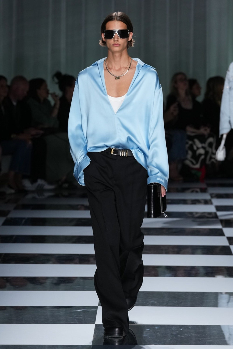 Stanley Barna featured in  the Versace fashion show for Spring/Summer 2024