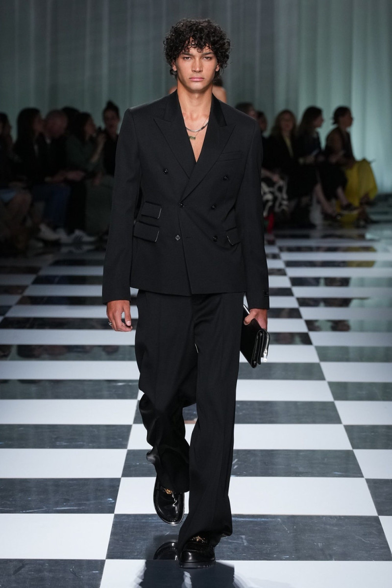 Noah Tumataroa featured in  the Versace fashion show for Spring/Summer 2024