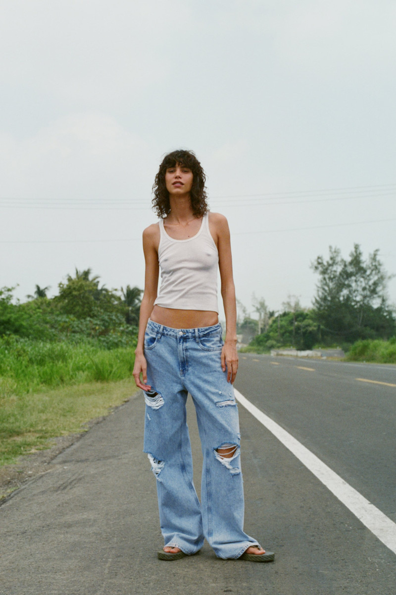 Mica Arganaraz featured in  the Zara lookbook for Summer 2023