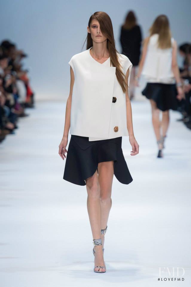 Marie Piovesan featured in  the Guy Laroche fashion show for Spring/Summer 2014