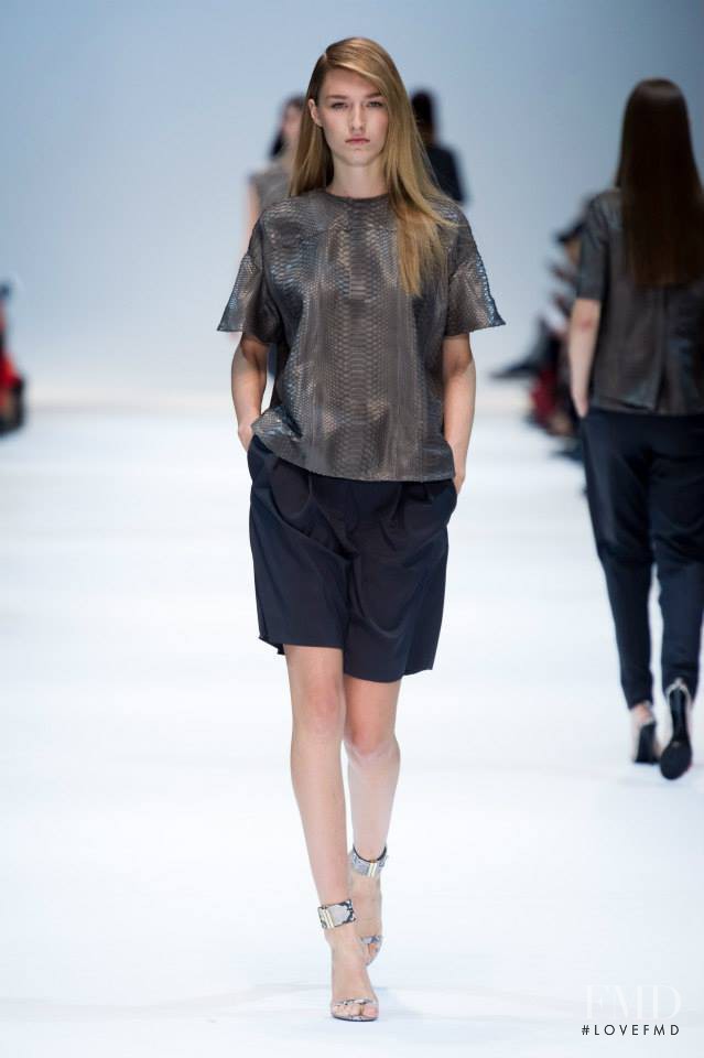 Manuela Frey featured in  the Guy Laroche fashion show for Spring/Summer 2014
