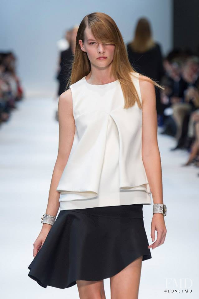Sara Blomqvist featured in  the Guy Laroche fashion show for Spring/Summer 2014