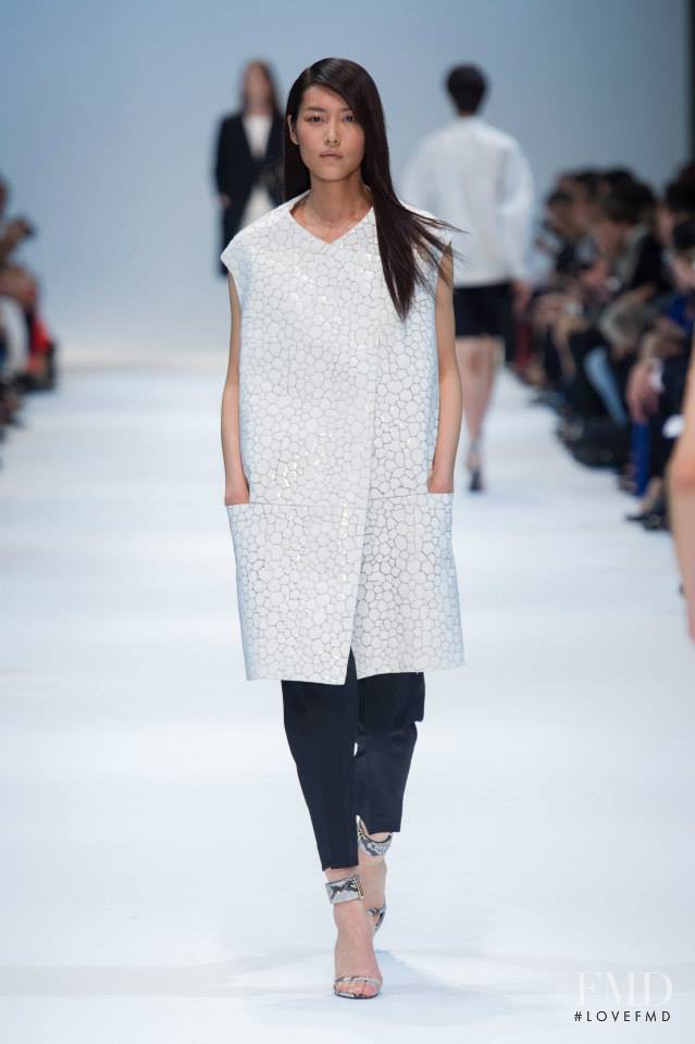Liu Wen featured in  the Guy Laroche fashion show for Spring/Summer 2014