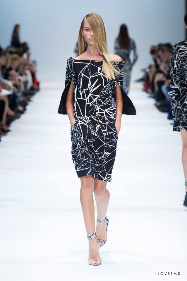 Vika Falileeva featured in  the Guy Laroche fashion show for Spring/Summer 2014