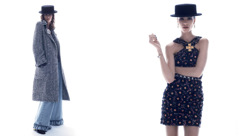 Mica Arganaraz featured in  the Chanel Metiers d\'art advertisement for Autumn/Winter 2021
