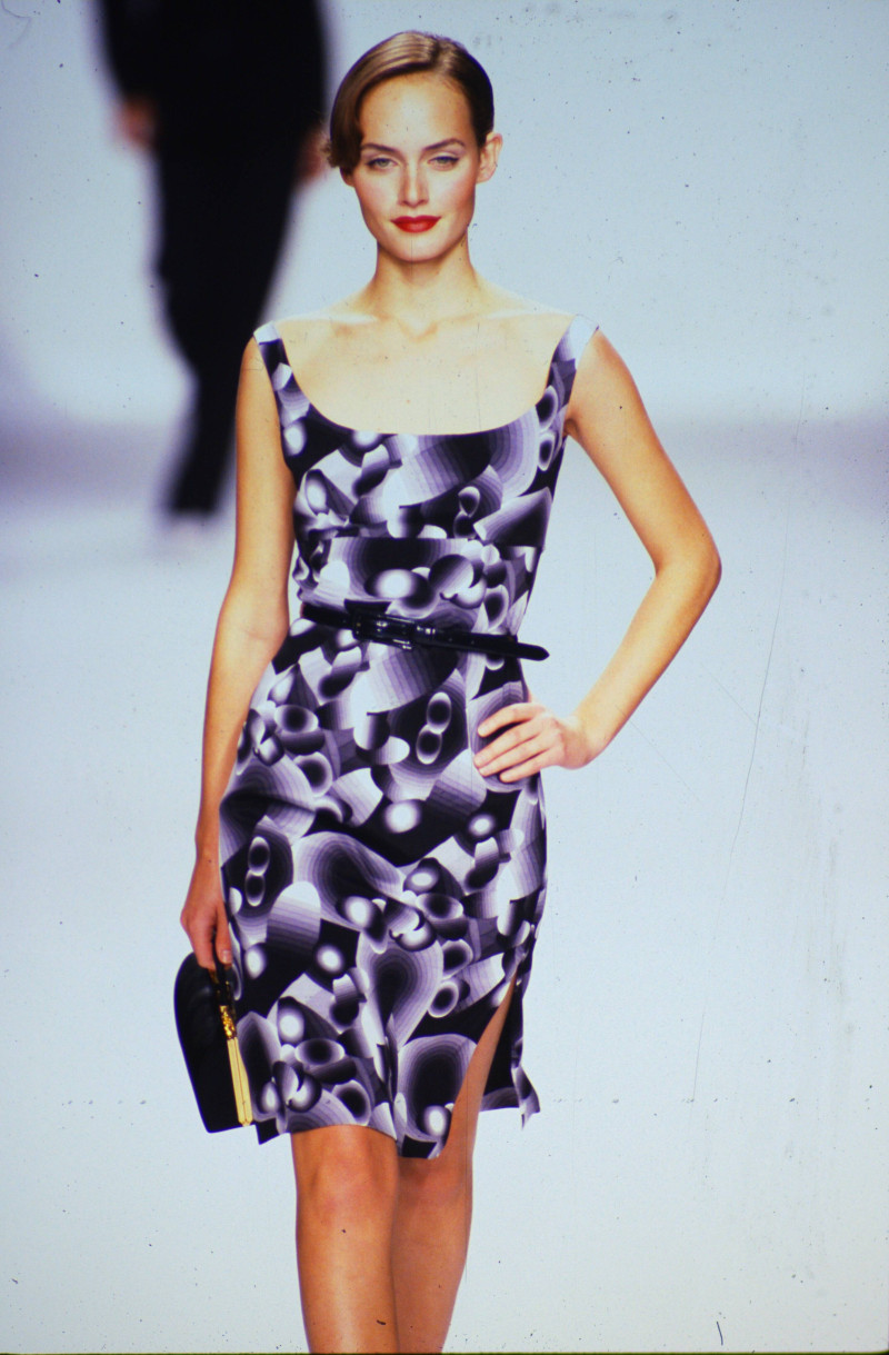 Amber Valletta featured in  the Nicole Miller fashion show for Spring/Summer 1995