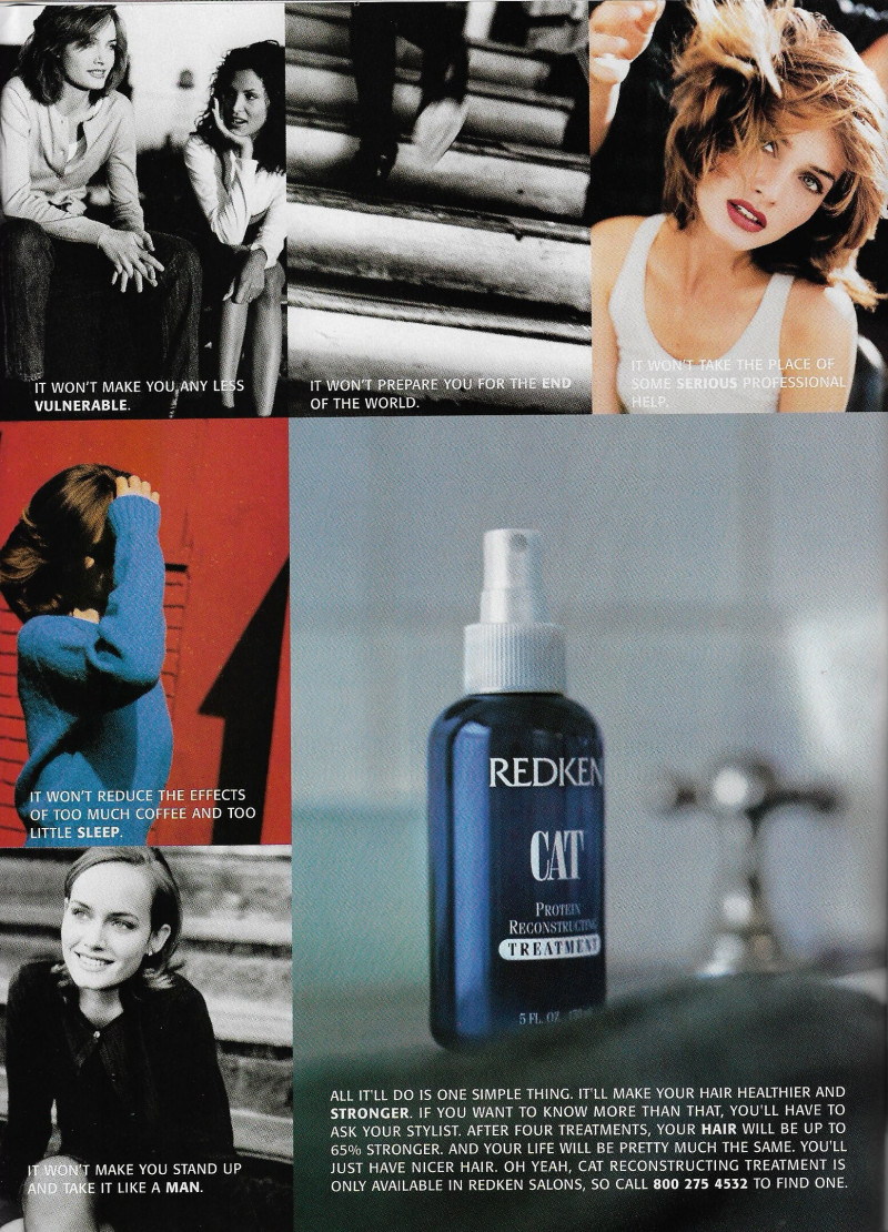 Amber Valletta featured in  the Redken advertisement for Spring/Summer 1995