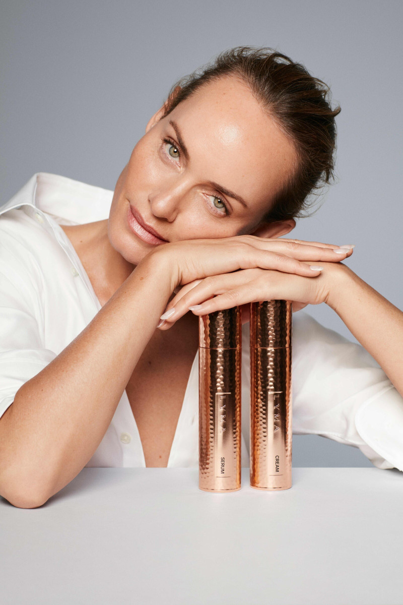 Amber Valletta featured in  the Lyma advertisement for Autumn/Winter 2023