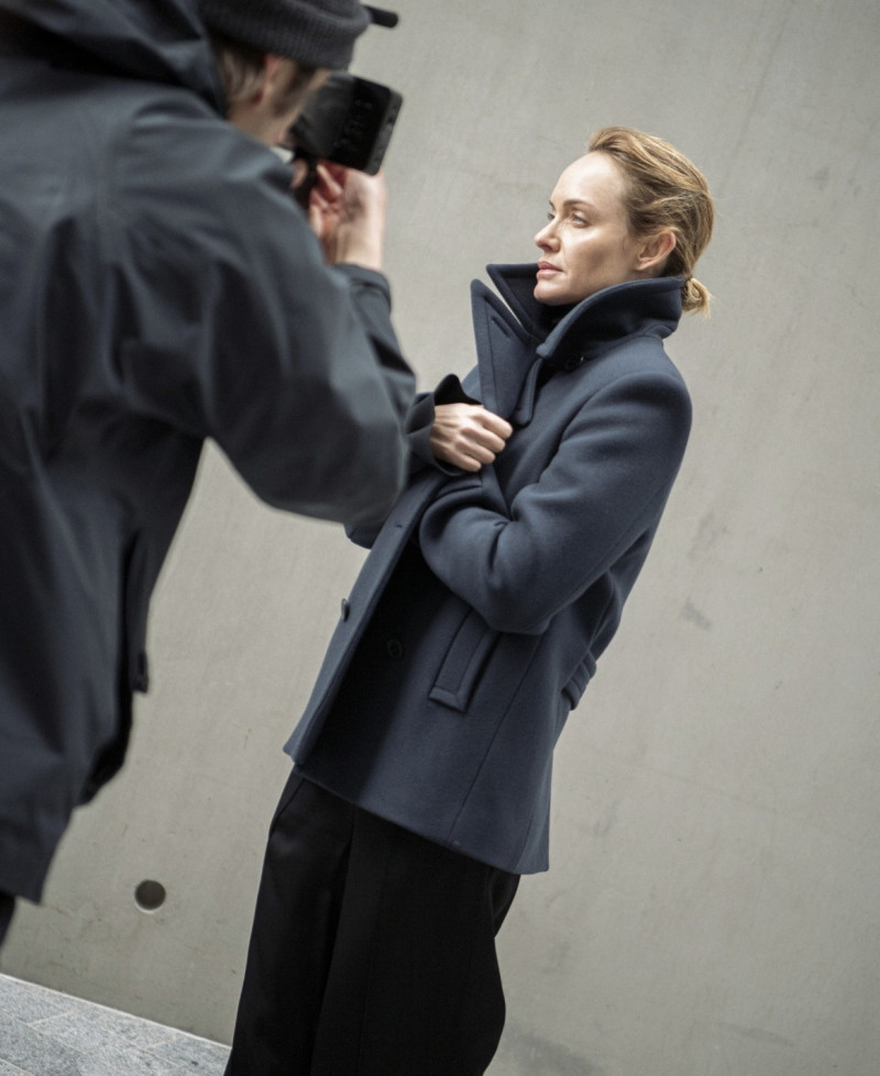 Amber Valletta featured in  the Joseph advertisement for Autumn/Winter 2023