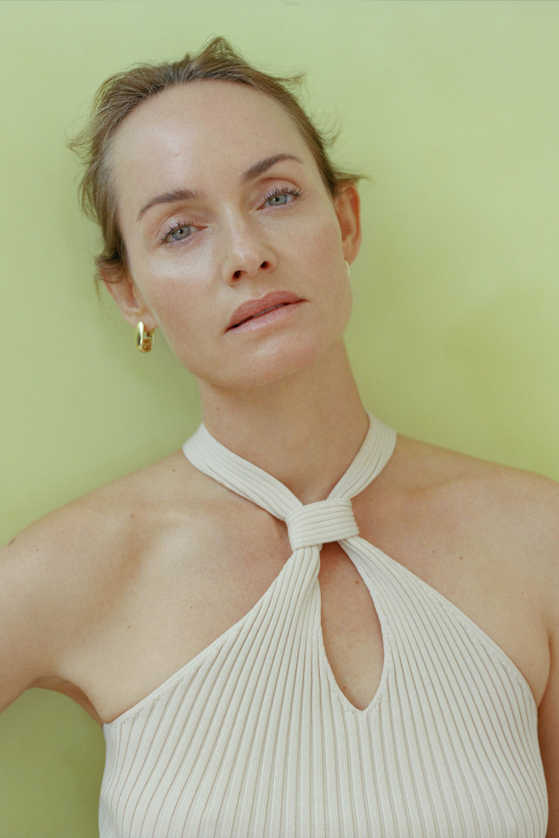 Amber Valletta featured in  the Jonathan Simkhai lookbook for Pre-Fall 2023