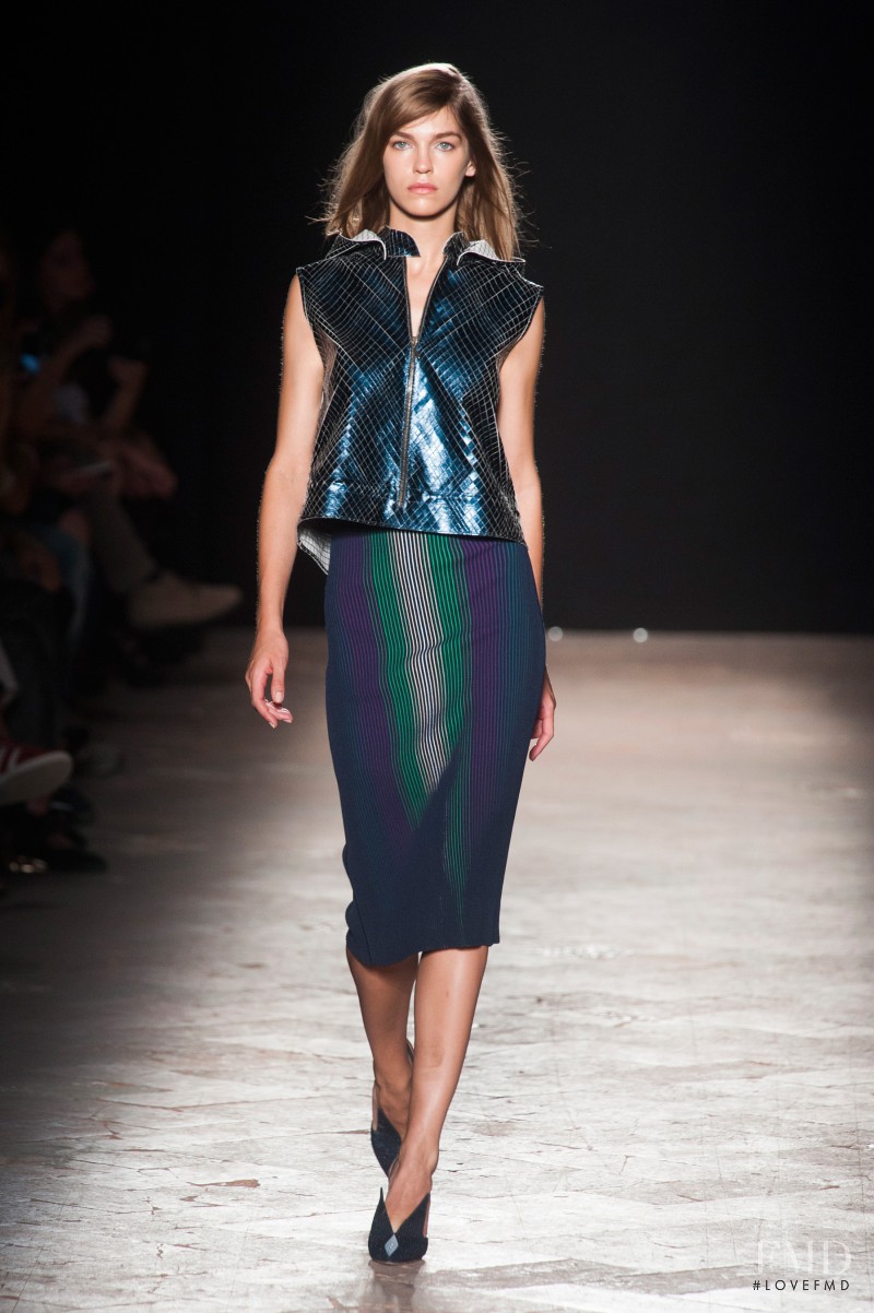 Samantha Gradoville featured in  the Marco de Vincenzo fashion show for Spring/Summer 2014