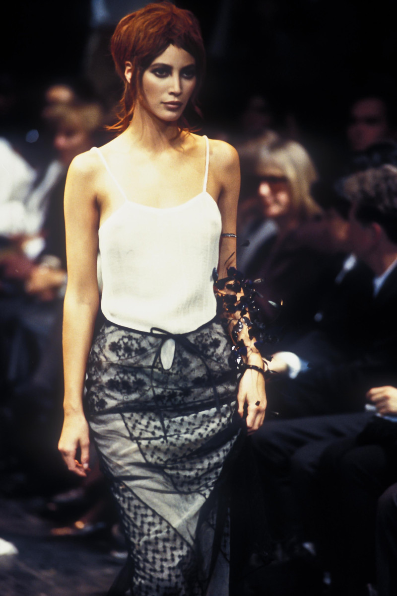 Christy Turlington featured in  the Martine Sitbon fashion show for Autumn/Winter 1993