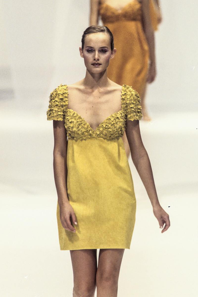 Amber Valletta featured in  the Genny fashion show for Spring/Summer 1995