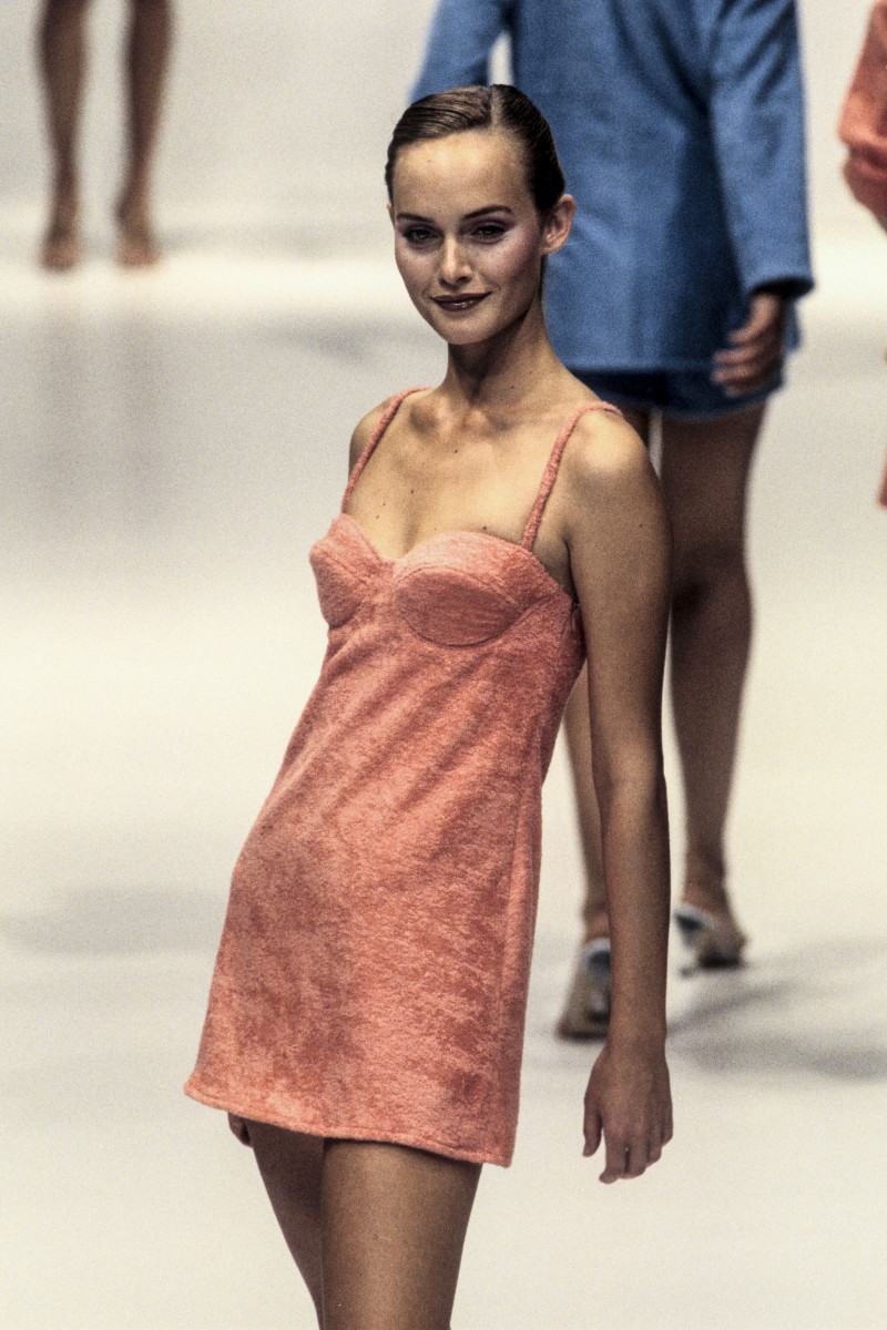 Amber Valletta featured in  the Genny fashion show for Spring/Summer 1995