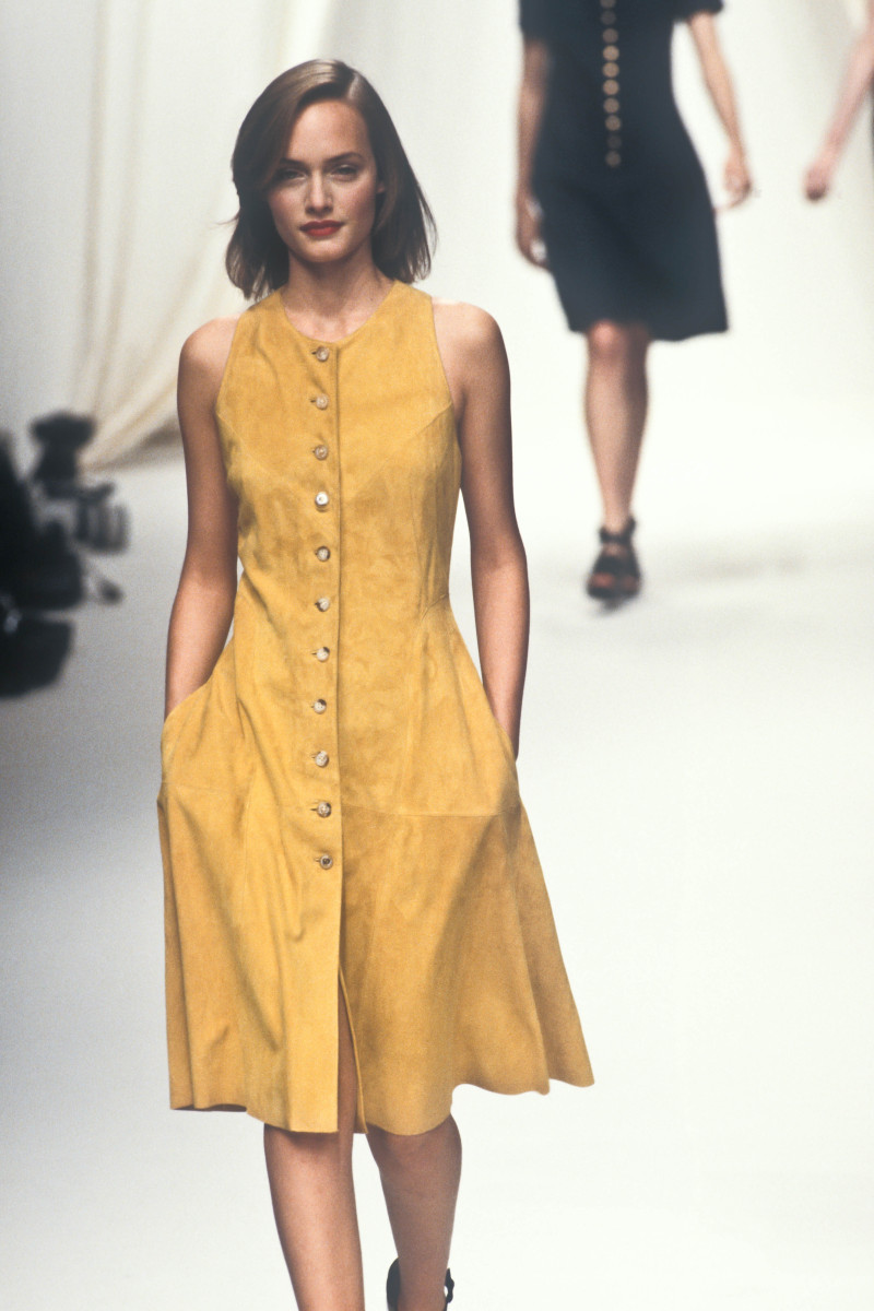 Amber Valletta featured in  the Hermès fashion show for Spring/Summer 1995