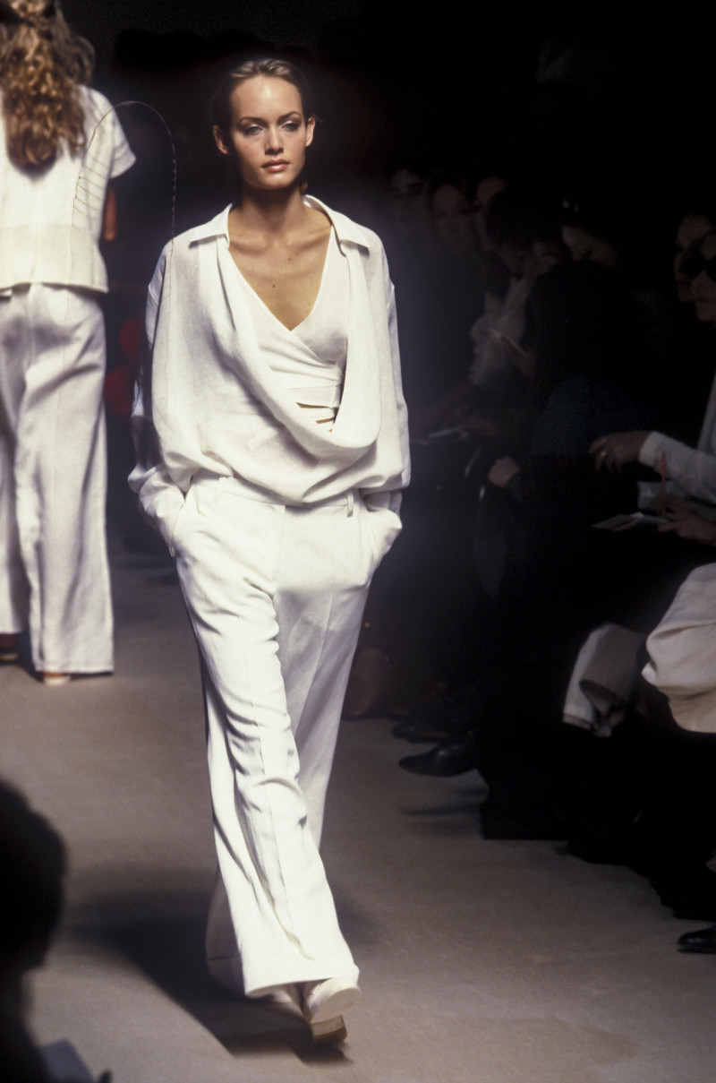 Amber Valletta featured in  the Jil Sander fashion show for Spring/Summer 1995