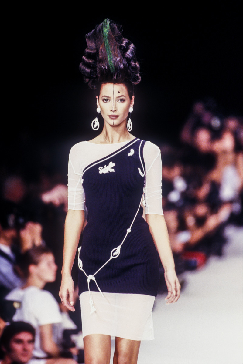 Christy Turlington featured in  the Karl Lagerfeld fashion show for Spring/Summer 1994