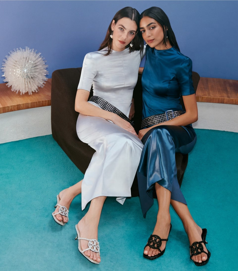 Nora Attal featured in  the Tory Burch advertisement for Holiday 2023