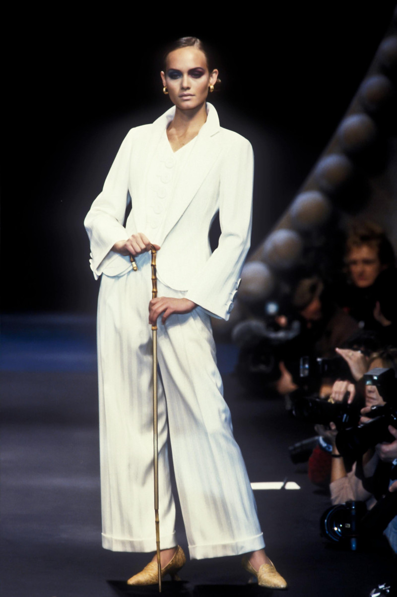 Amber Valletta featured in  the Christian Dior Haute Couture fashion show for Spring/Summer 1994