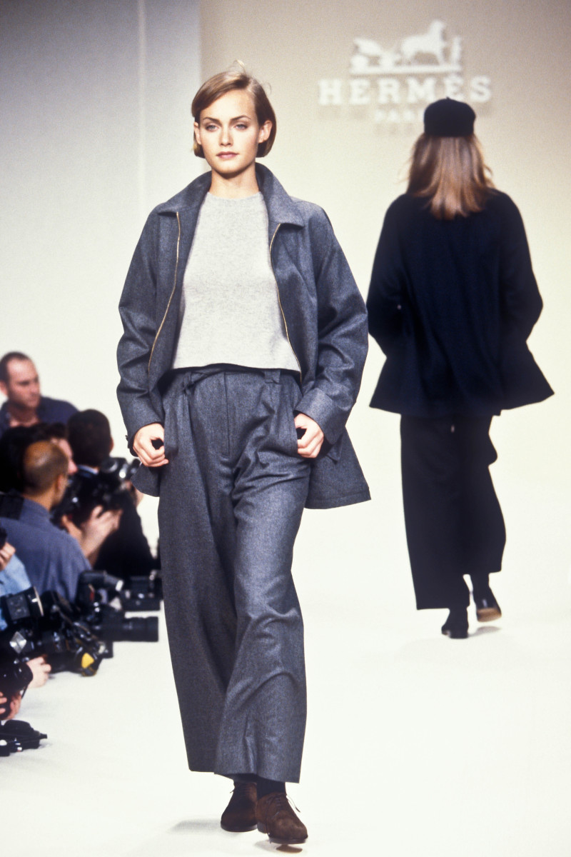 Amber Valletta featured in  the Hermès fashion show for Autumn/Winter 1994