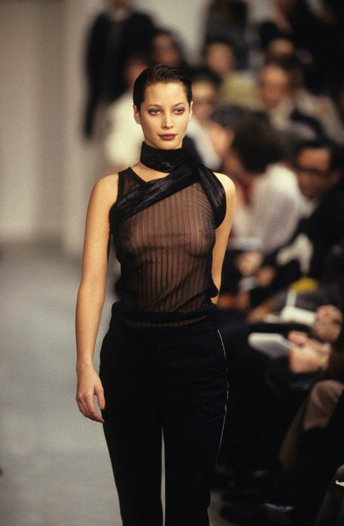 Christy Turlington featured in  the Sonia Rykiel fashion show for Autumn/Winter 1994