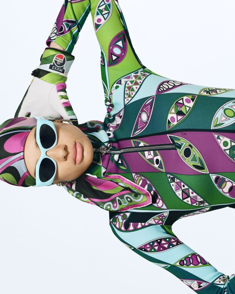 Annemary Aderibigbe featured in  the Pucci Pucci x Fusalp 2023 Campaign advertisement for Autumn/Winter 2023