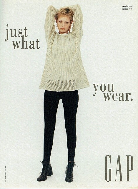 Amber Valletta featured in  the Gap advertisement for Spring/Summer 1993