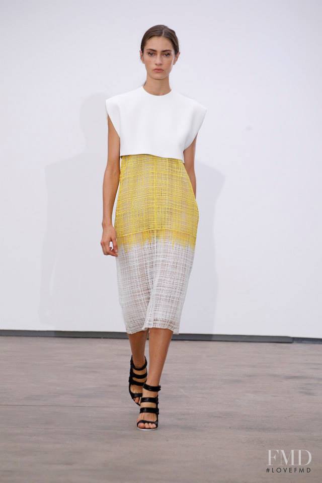 Marine Deleeuw featured in  the Derek Lam fashion show for Spring/Summer 2014