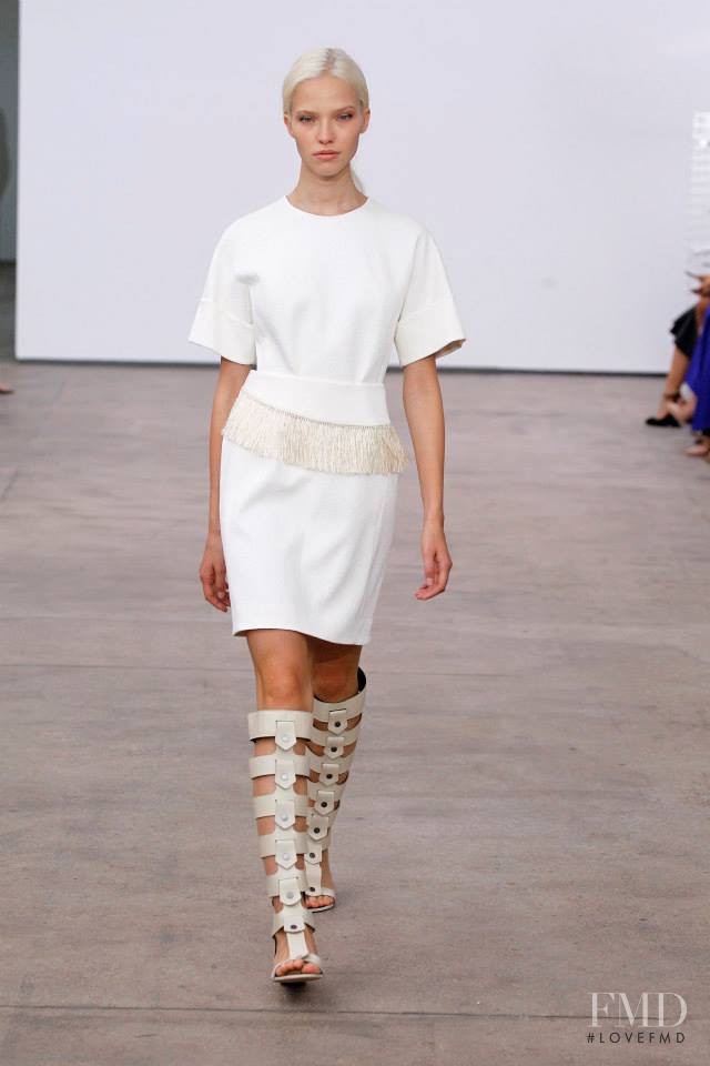Sasha Luss featured in  the Derek Lam fashion show for Spring/Summer 2014