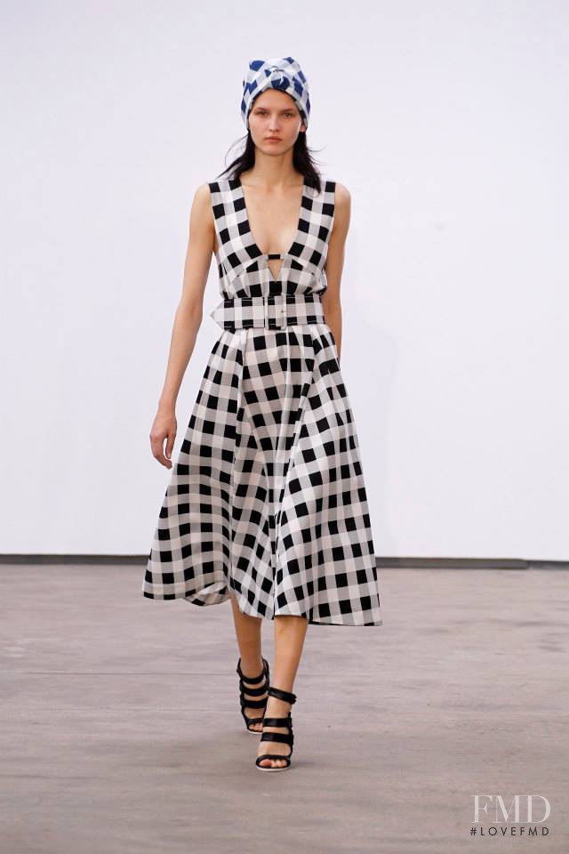 Katlin Aas featured in  the Derek Lam fashion show for Spring/Summer 2014