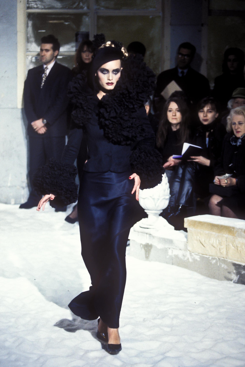 Amber Valletta featured in  the John Galliano fashion show for Autumn/Winter 1995