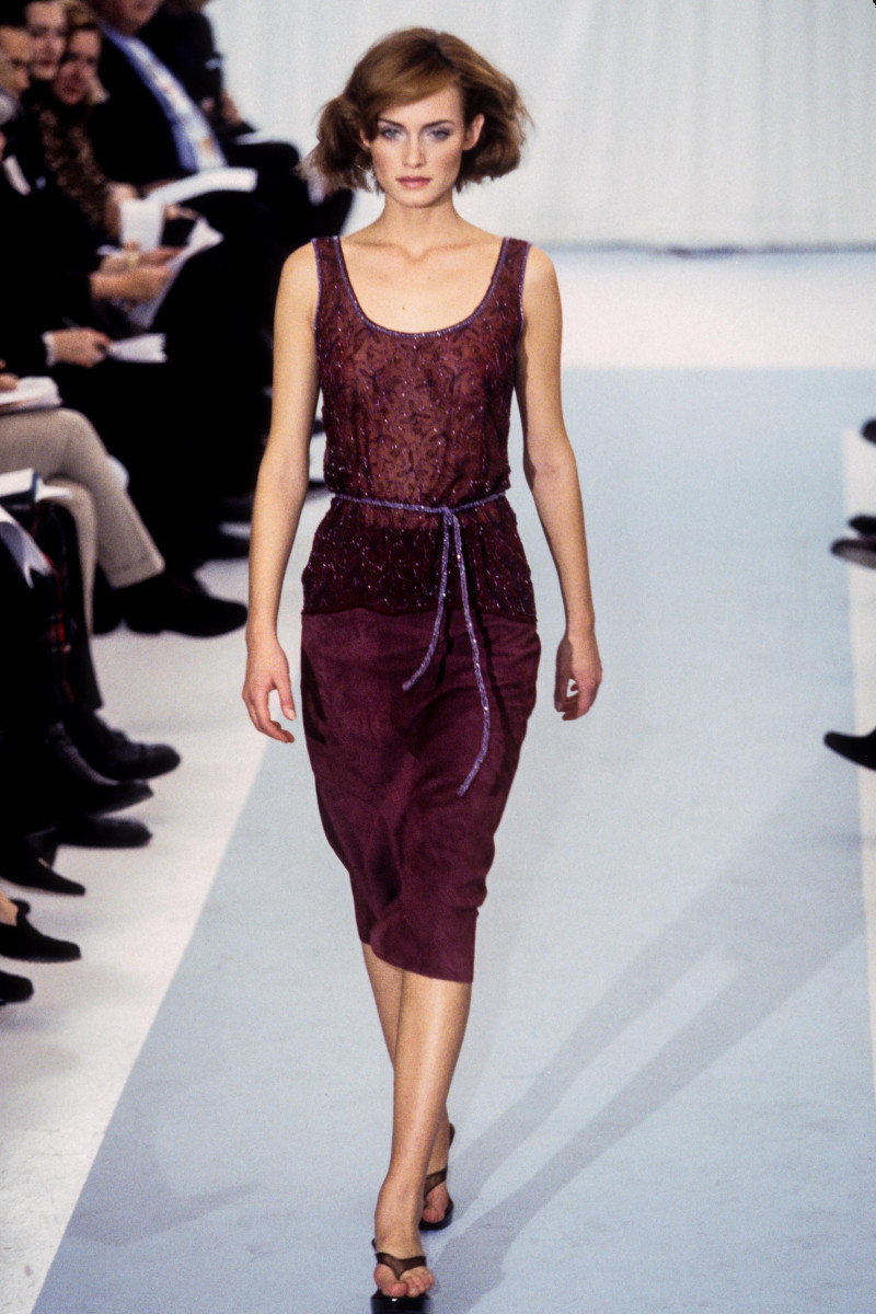 Amber Valletta featured in  the Victor Alfaro fashion show for Spring/Summer 1997