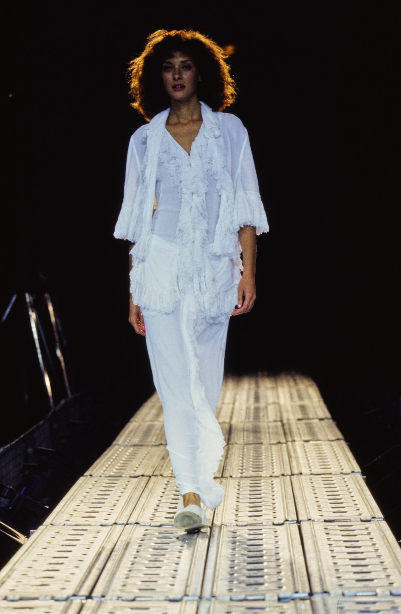 Chrystèle Saint Louis Augustin featured in  the Yohji Yamamoto fashion show for Spring/Summer 1997