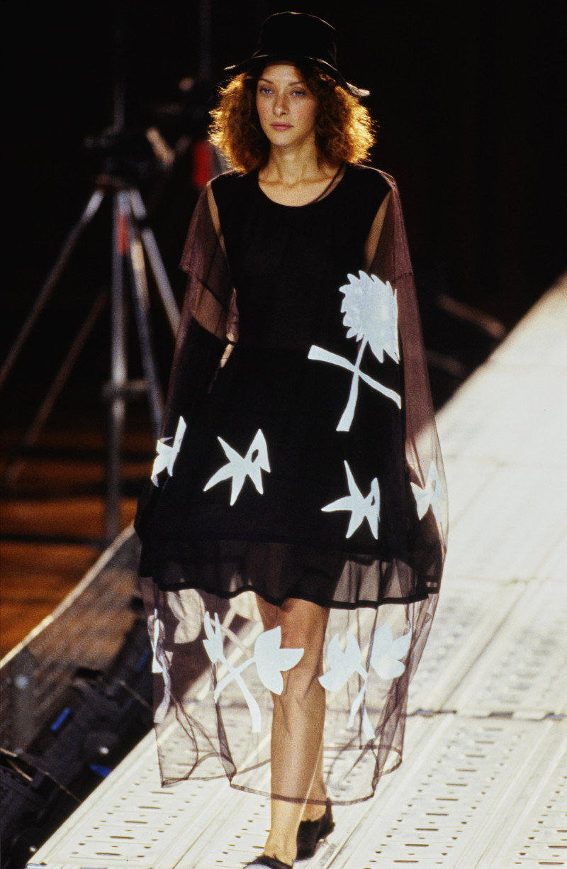 Chrystèle Saint Louis Augustin featured in  the Yohji Yamamoto fashion show for Spring/Summer 1997