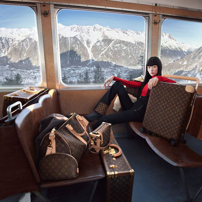 Fei Fei Sun featured in  the Louis Vuitton The Horizons Never End Campaign advertisement for Winter 2023