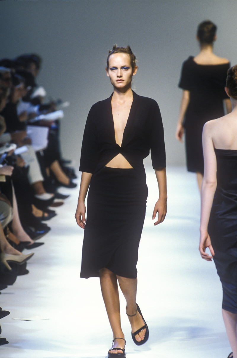 Amber Valletta featured in  the Jil Sander fashion show for Spring/Summer 1998