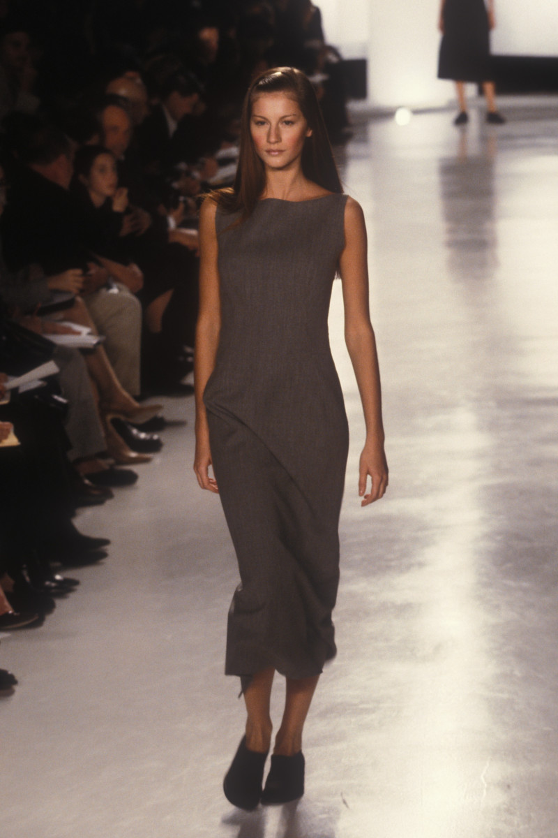 Gisele Bundchen featured in  the Donna Karan New York fashion show for Autumn/Winter 1998