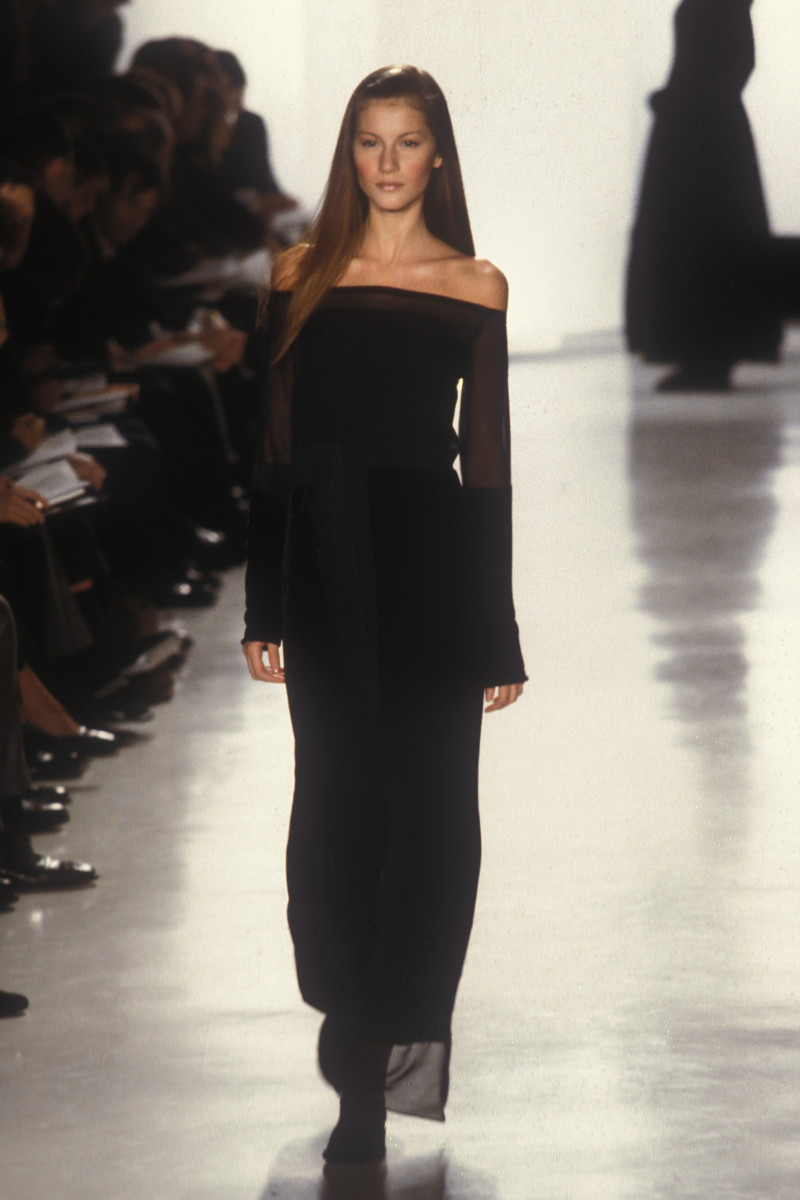 Gisele Bundchen featured in  the Donna Karan New York fashion show for Autumn/Winter 1998