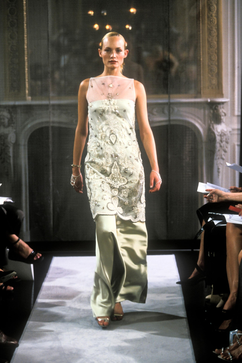 Amber Valletta featured in  the Valentino Couture fashion show for Autumn/Winter 1998