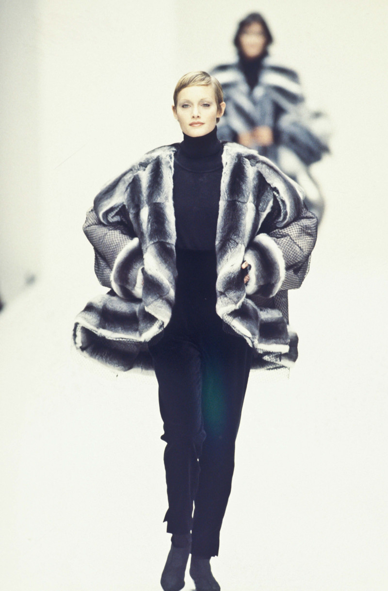 Amber Valletta featured in  the Fendi fashion show for Autumn/Winter 1993
