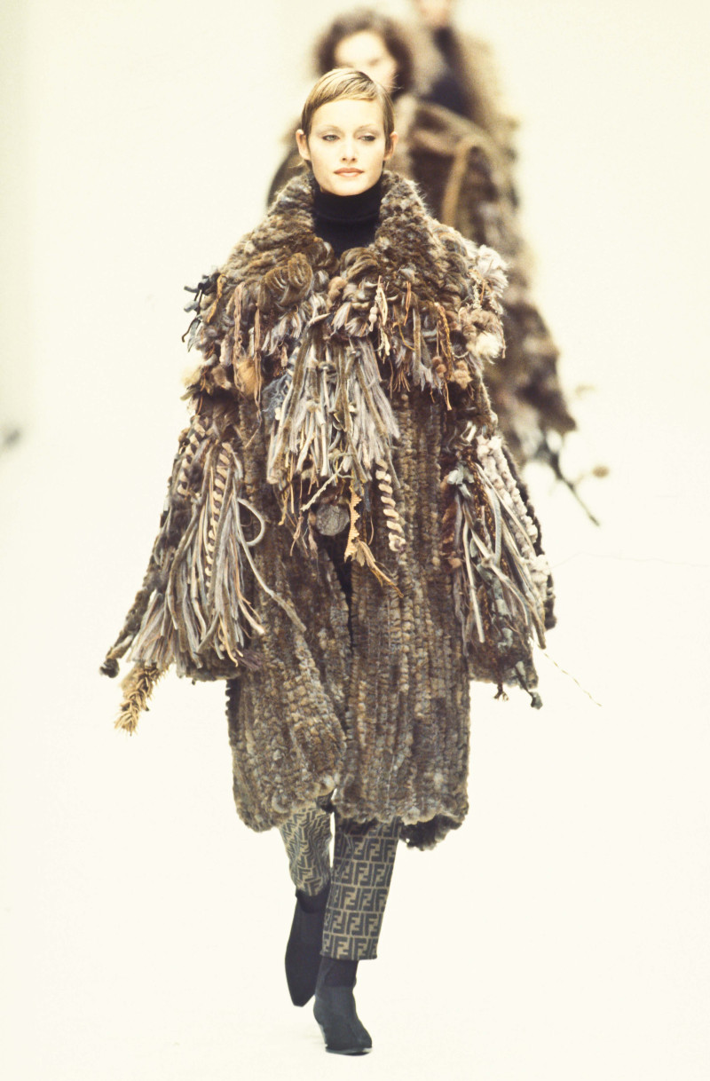 Amber Valletta featured in  the Fendi fashion show for Autumn/Winter 1993