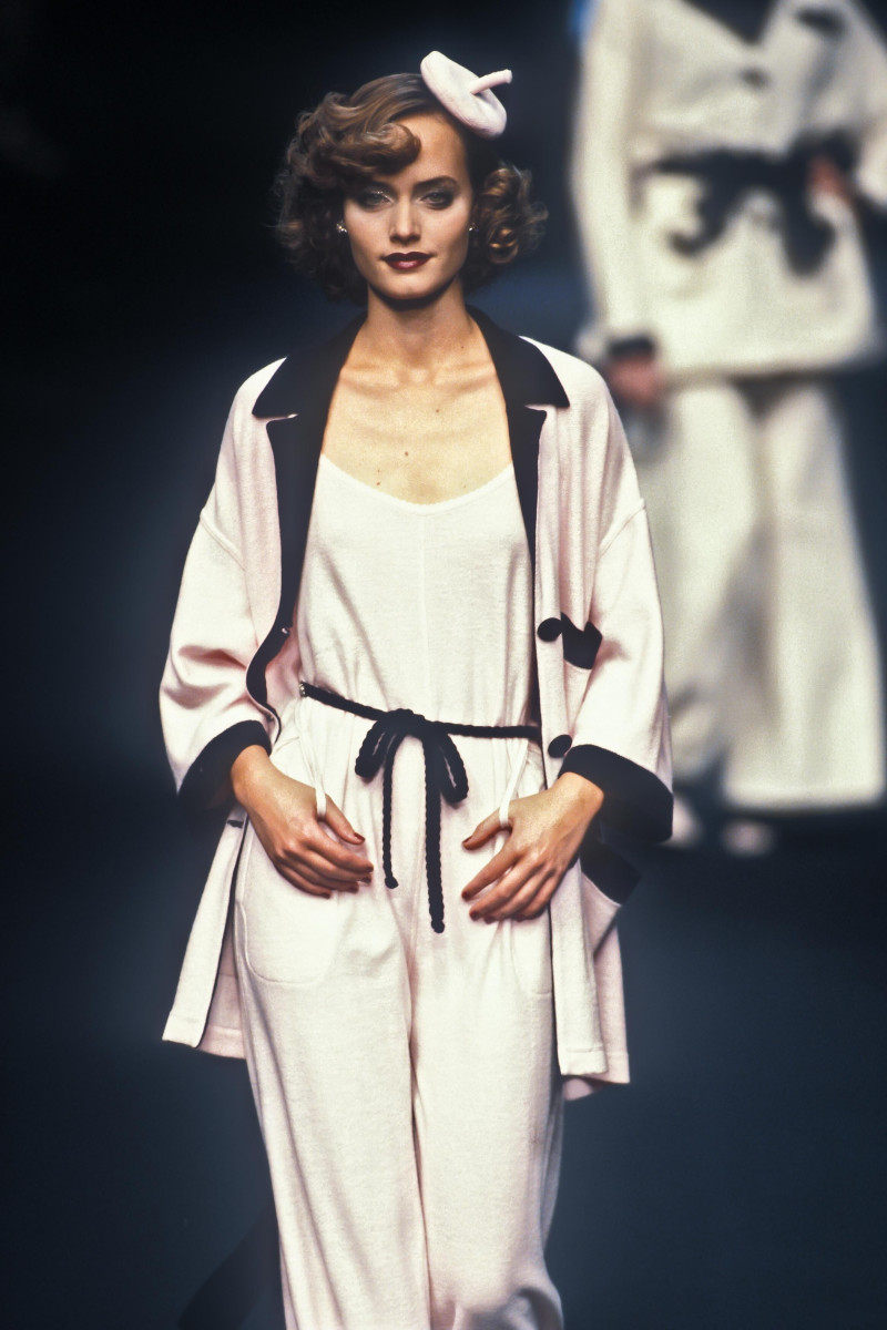 Amber Valletta featured in  the Sonia Rykiel fashion show for Spring/Summer 1995