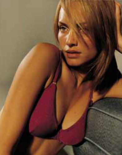 Amber Valletta featured in  the H&M Underwear advertisement for Autumn/Winter 1999