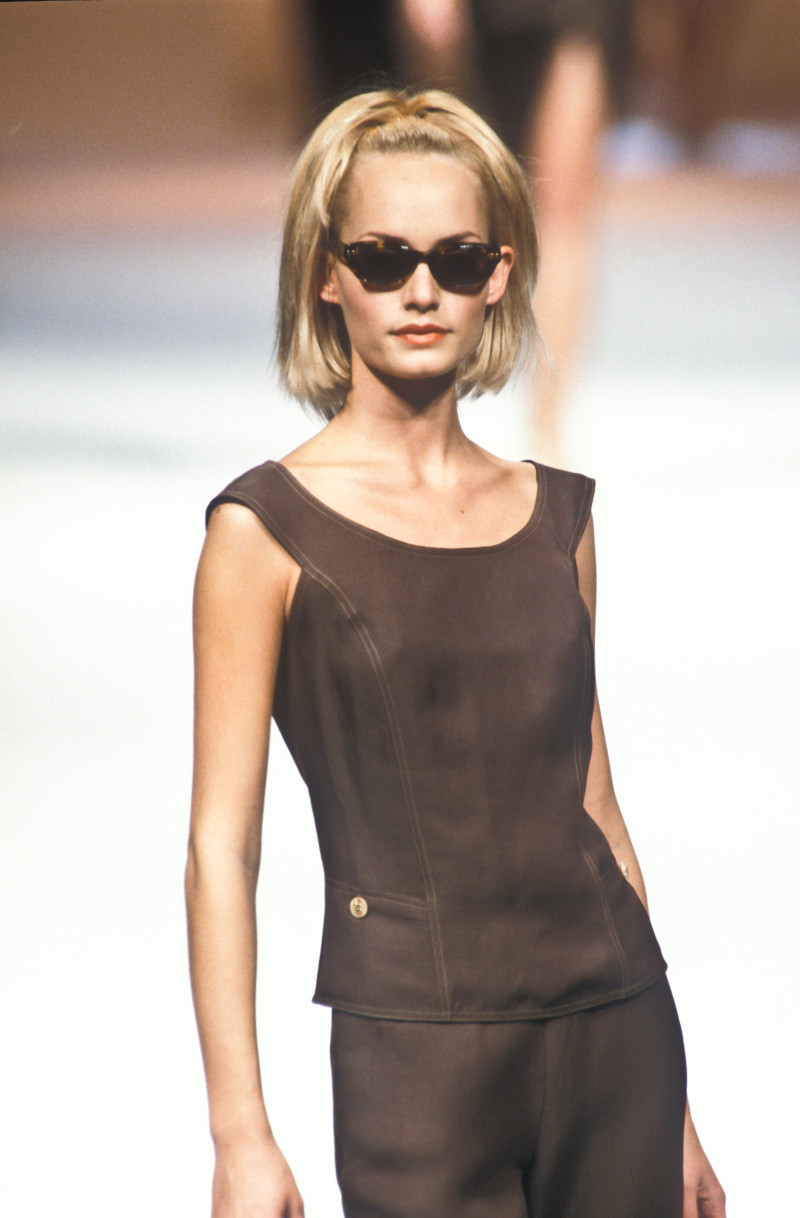 Amber Valletta featured in  the byblos fashion show for Spring/Summer 1996