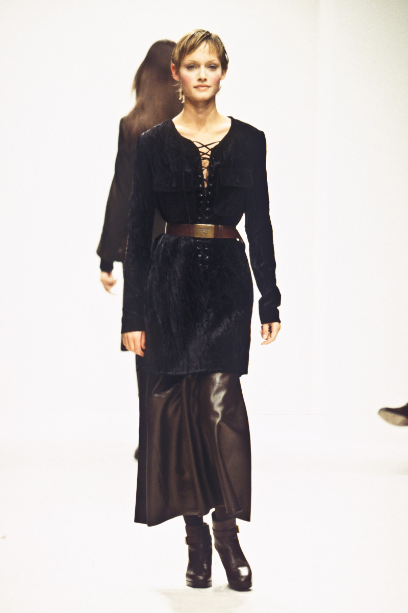 Amber Valletta featured in  the Prada fashion show for Autumn/Winter 1993