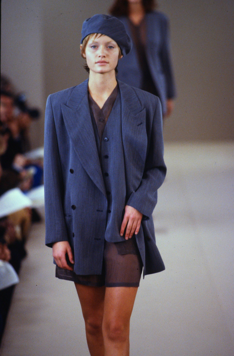 Amber Valletta featured in  the Calvin Klein fashion show for Spring/Summer 1993