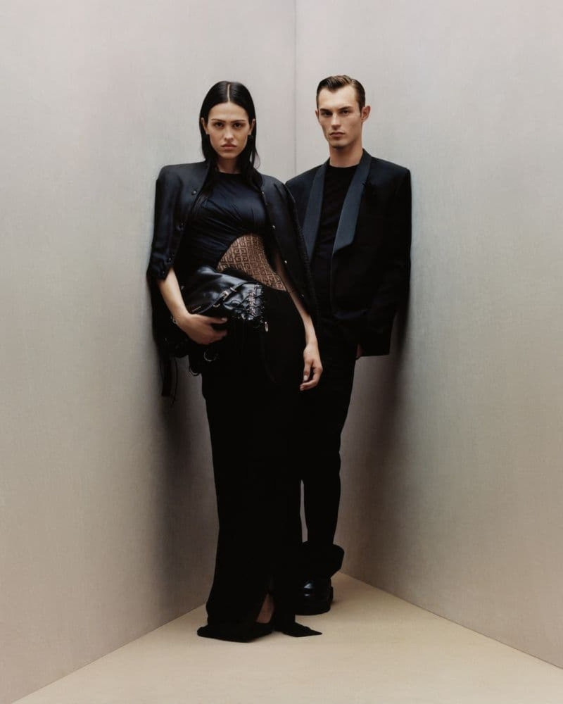 Amelia Gray Hamlin featured in  the Givenchy advertisement for Holiday 2023