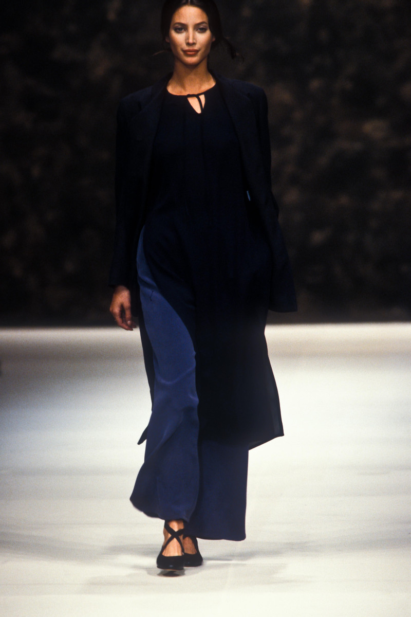 Christy Turlington featured in  the Cerruti fashion show for Spring/Summer 1994