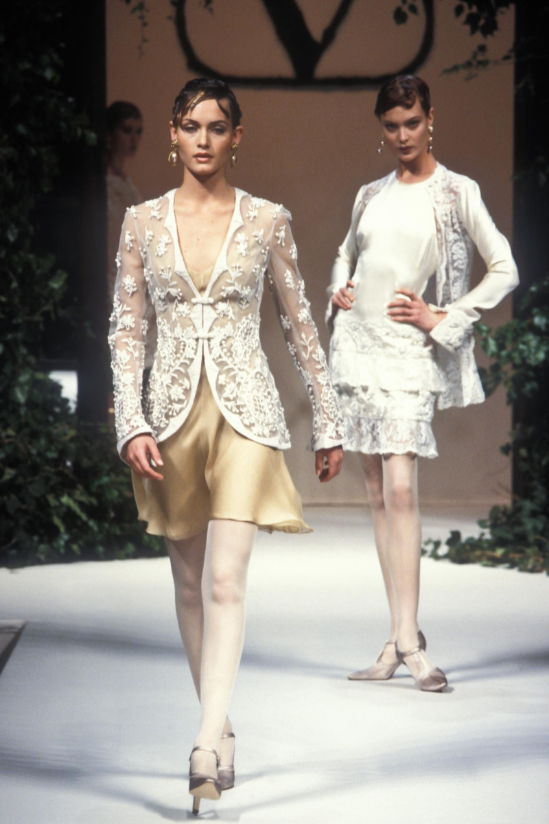 Amber Valletta featured in  the Valentino Couture fashion show for Spring/Summer 1994